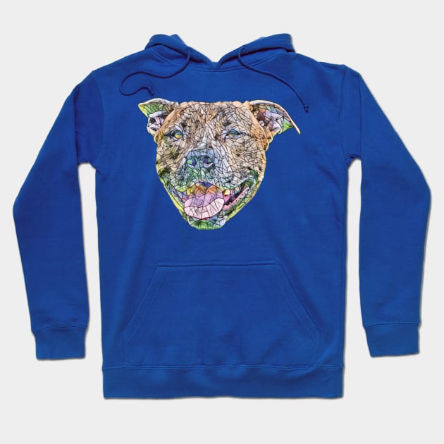 Staffordshire Bull Terrier Face Hoodie by DoggyStyles